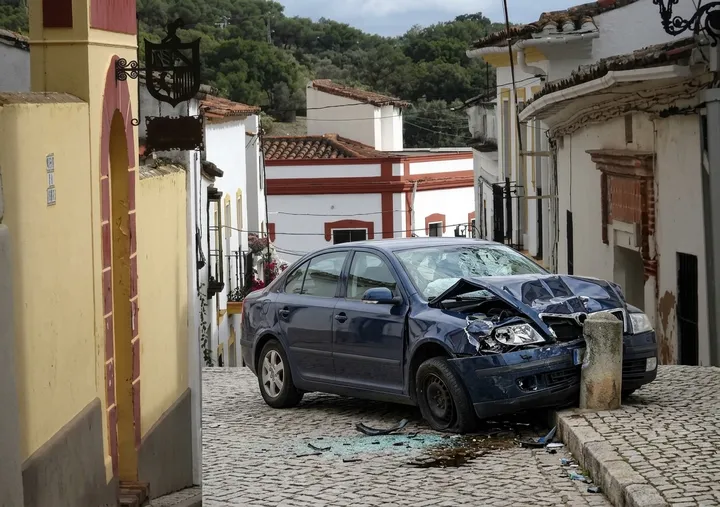 Coche accidentado en Huelva